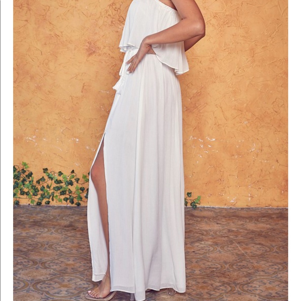 NWT Woven strapless maxi dress - Picture 5 of 11
